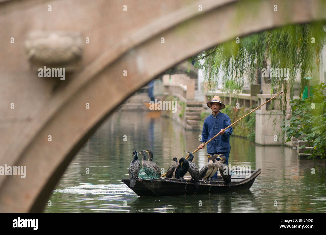 Zhouzhuang è conosciuta come la Venezia della Cina nella provincia dello Jiangsu, Cina Foto Stock