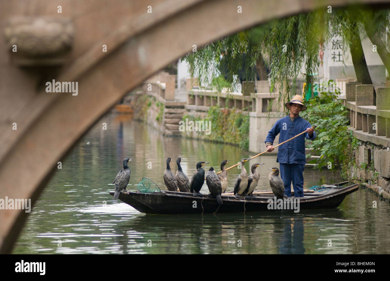 Zhouzhuang è conosciuta come la Venezia della Cina nella provincia dello Jiangsu, Cina Foto Stock