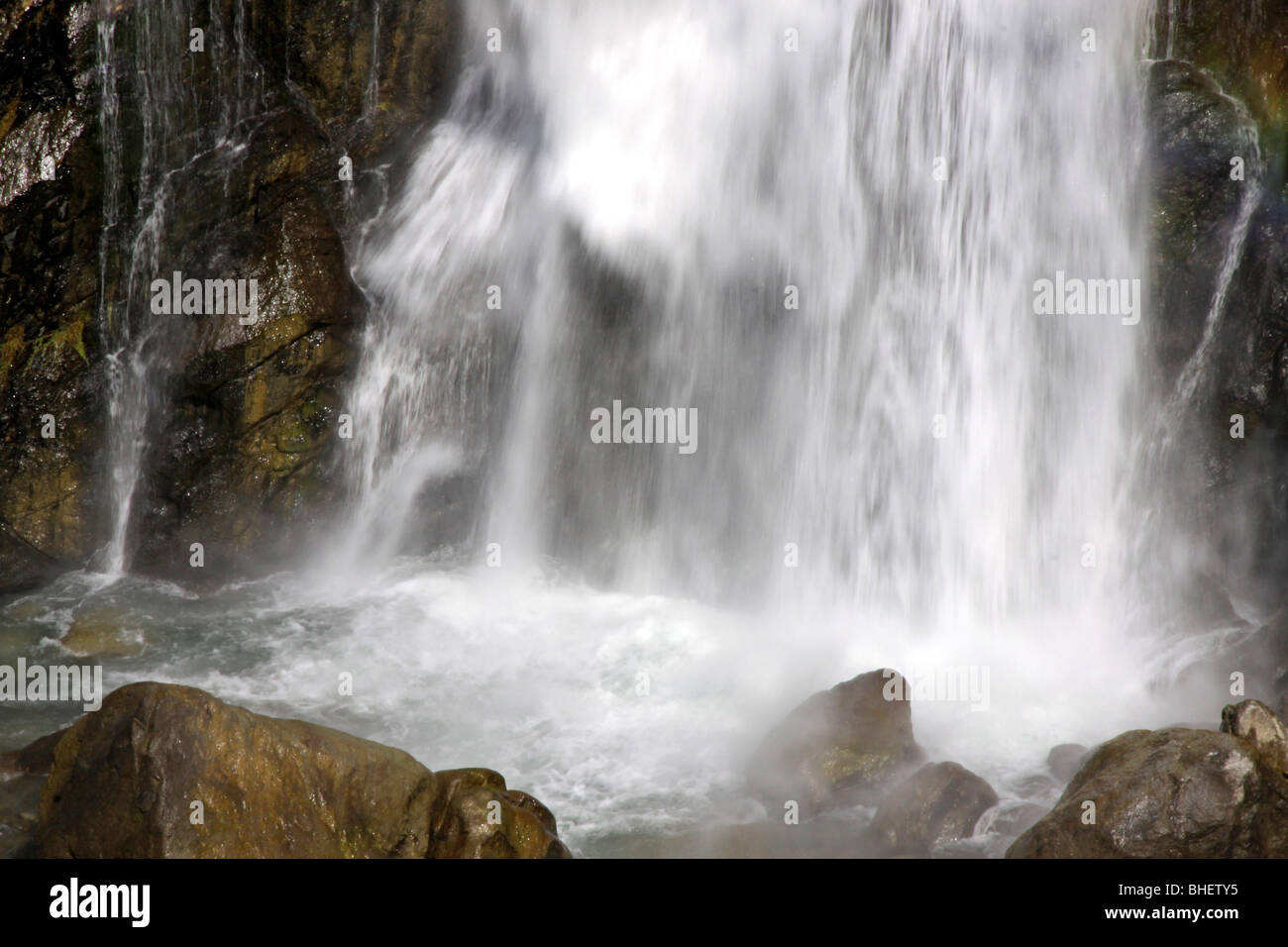 Stuibenfall, Tryols cascata più alta, vicino Umhausen, Otztal valley, Tirolo, Austria Foto Stock