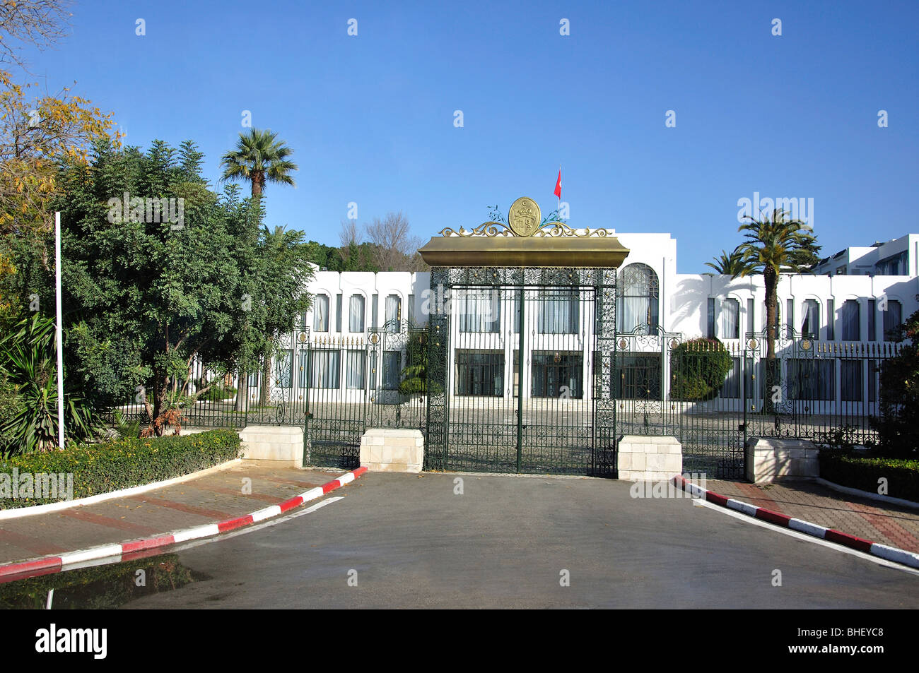 Assemblea nazionale edificio, Route Nationale, Tunisi, Governatorato di Tunisi, Tunisia Foto Stock