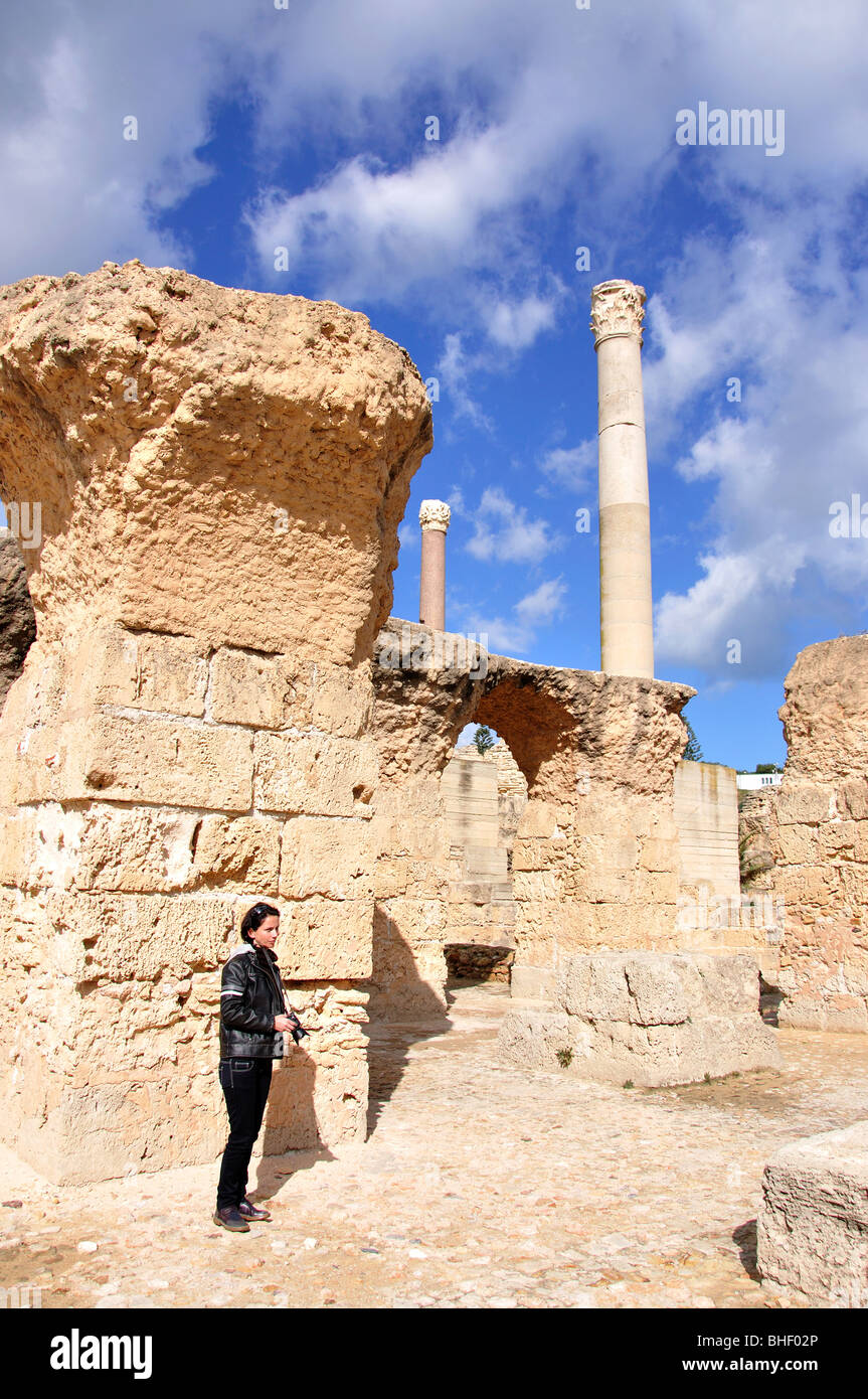 Thermes d' Antonin, Cartagine, Tunisi, Governatorato di Tunisi, Tunisia Foto Stock