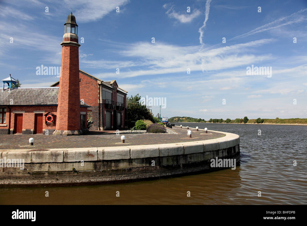 Ellesmere Port faro in corrispondenza della giunzione del Manchester Ship Canal e la Shropshire Union Canal Foto Stock