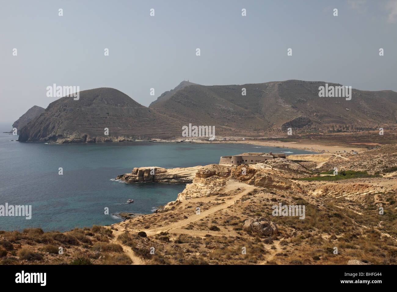 Il Castillo de San Ramon vicino a Las Negras Villaggio Cabo De Gata Nija Naturel Park Spagna Foto Stock