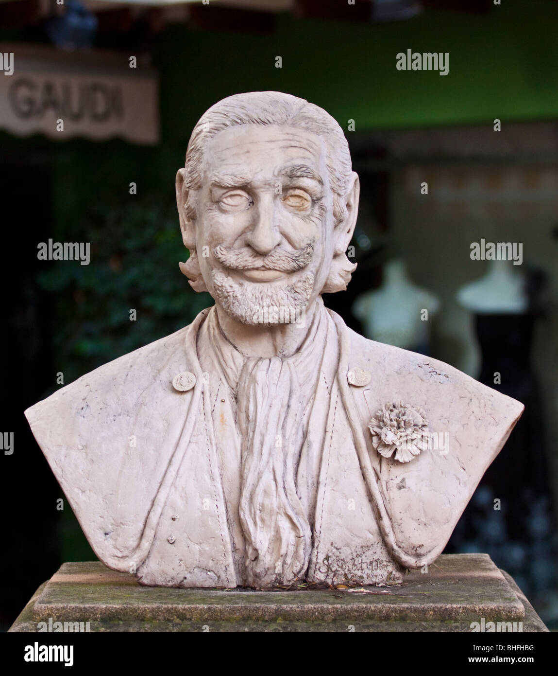 In scultura nella città vecchia di Marbella Foto Stock