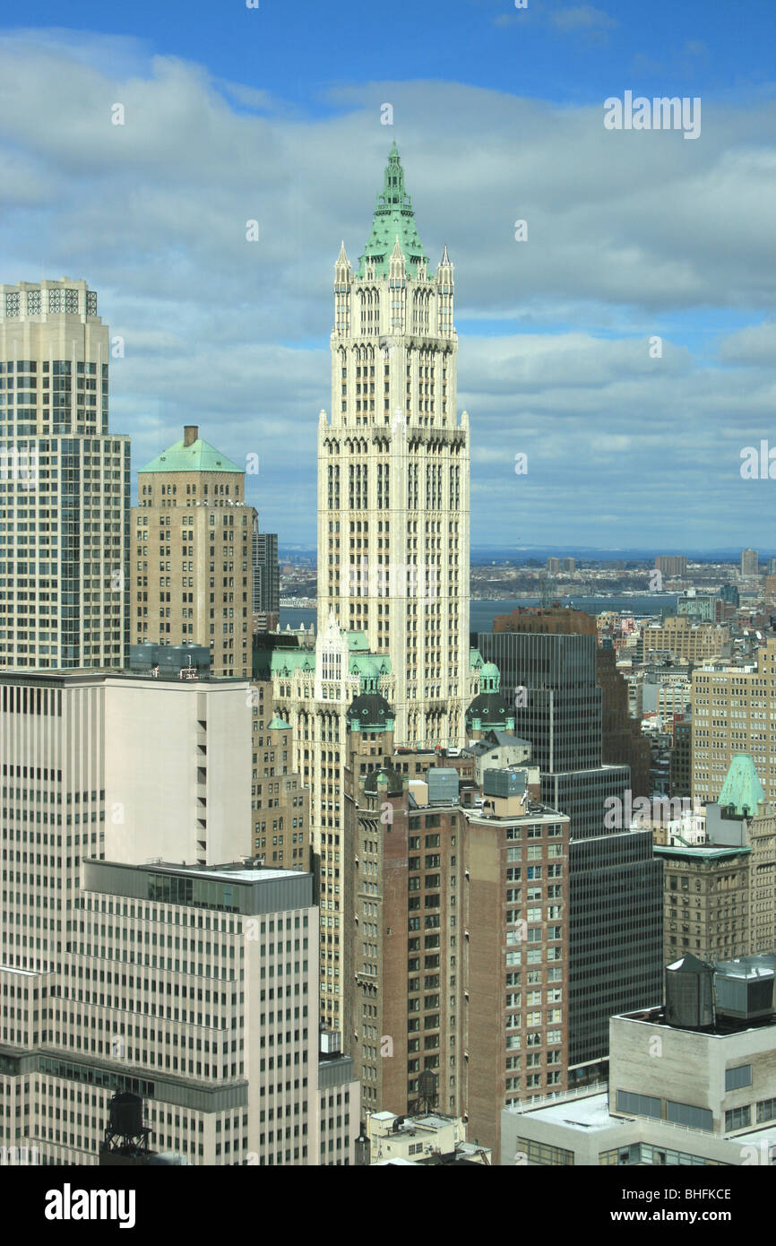 Inferiore dello skyline di Manhattan. Foto Stock
