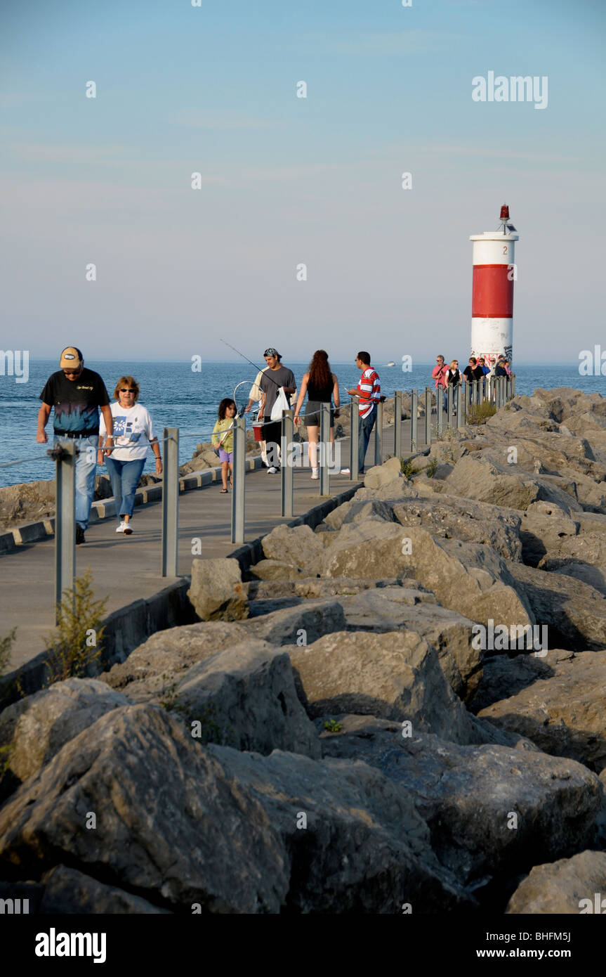 Baia di Irondequoit ingresso, Rochester NY USA. Foto Stock