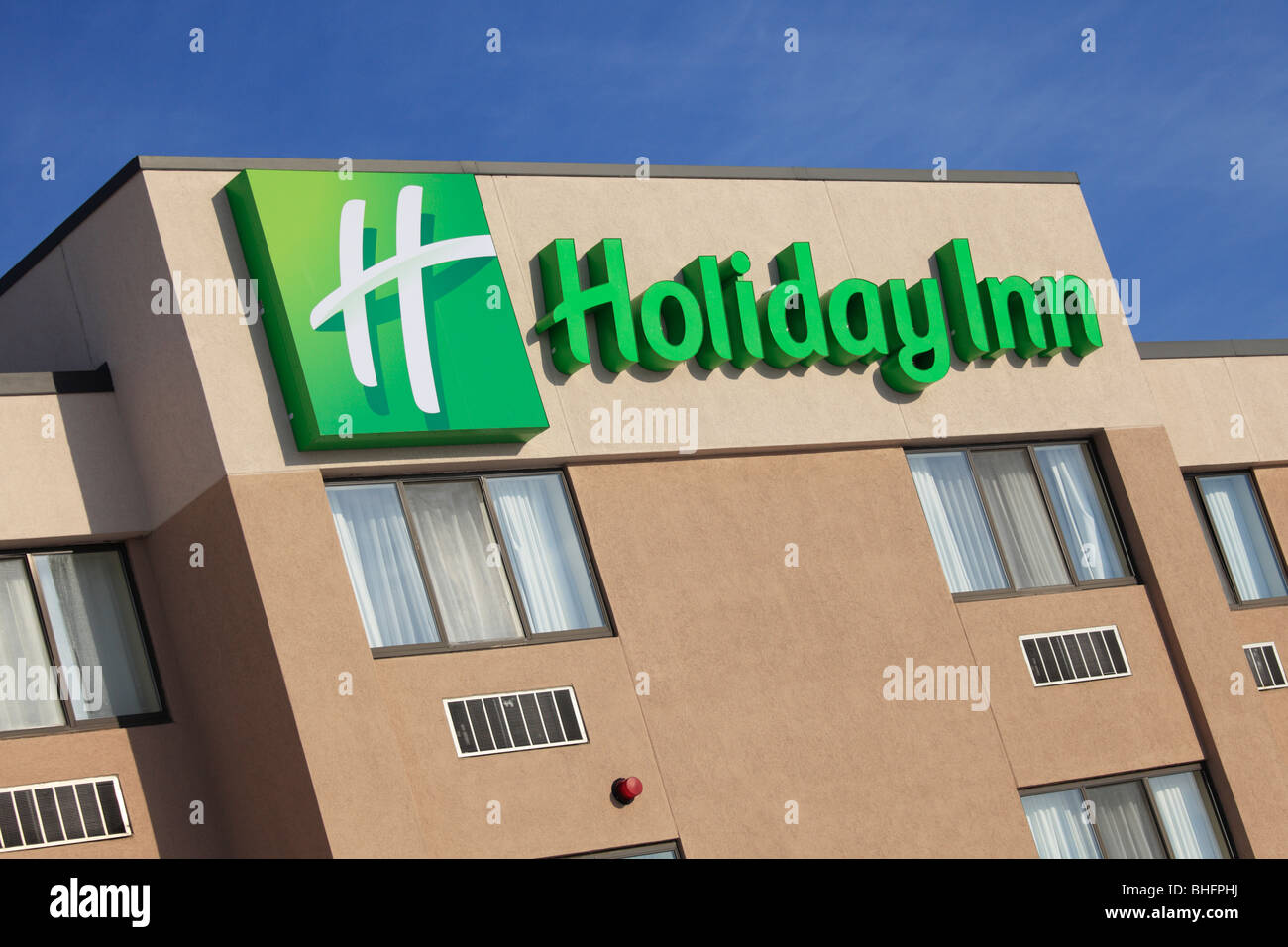 Segno sul lato di un Holiday Inn hotel. Foto Stock