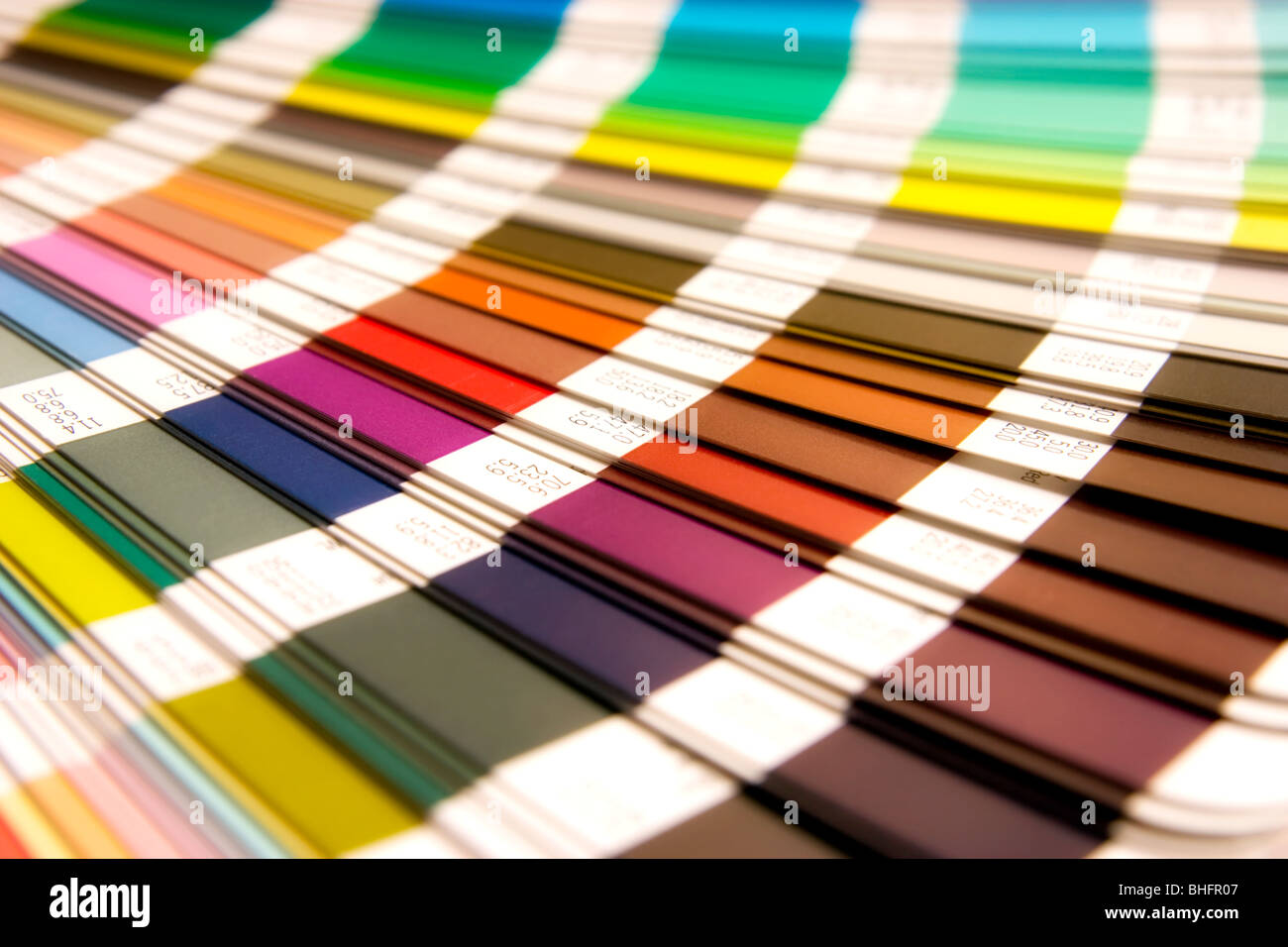 Aprire Pantone colori campione catalogo Foto Stock