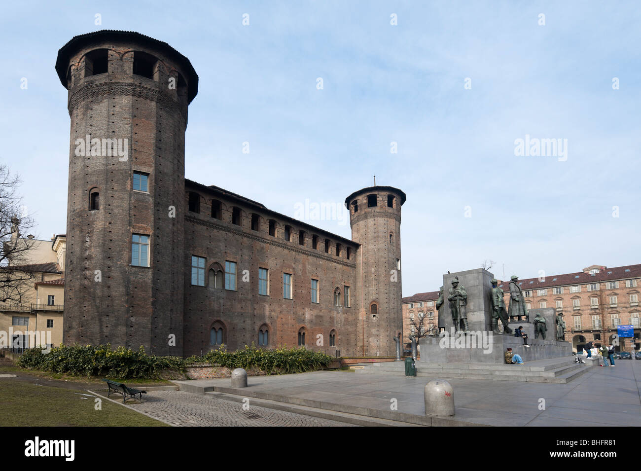 La parte posteriore del Palazzo Madama, Piazza Castello, Torino, Piemonte, Italia Foto Stock