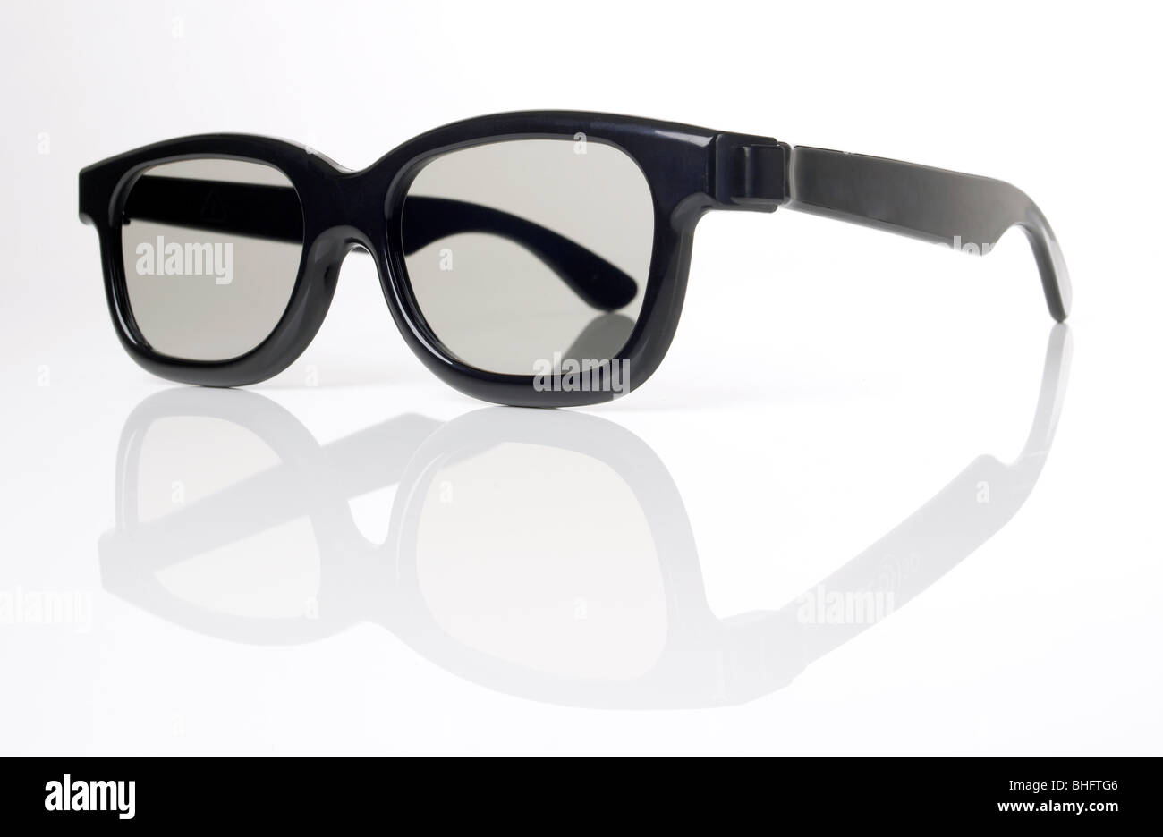Telaio nero occhiali 3D Foto Stock
