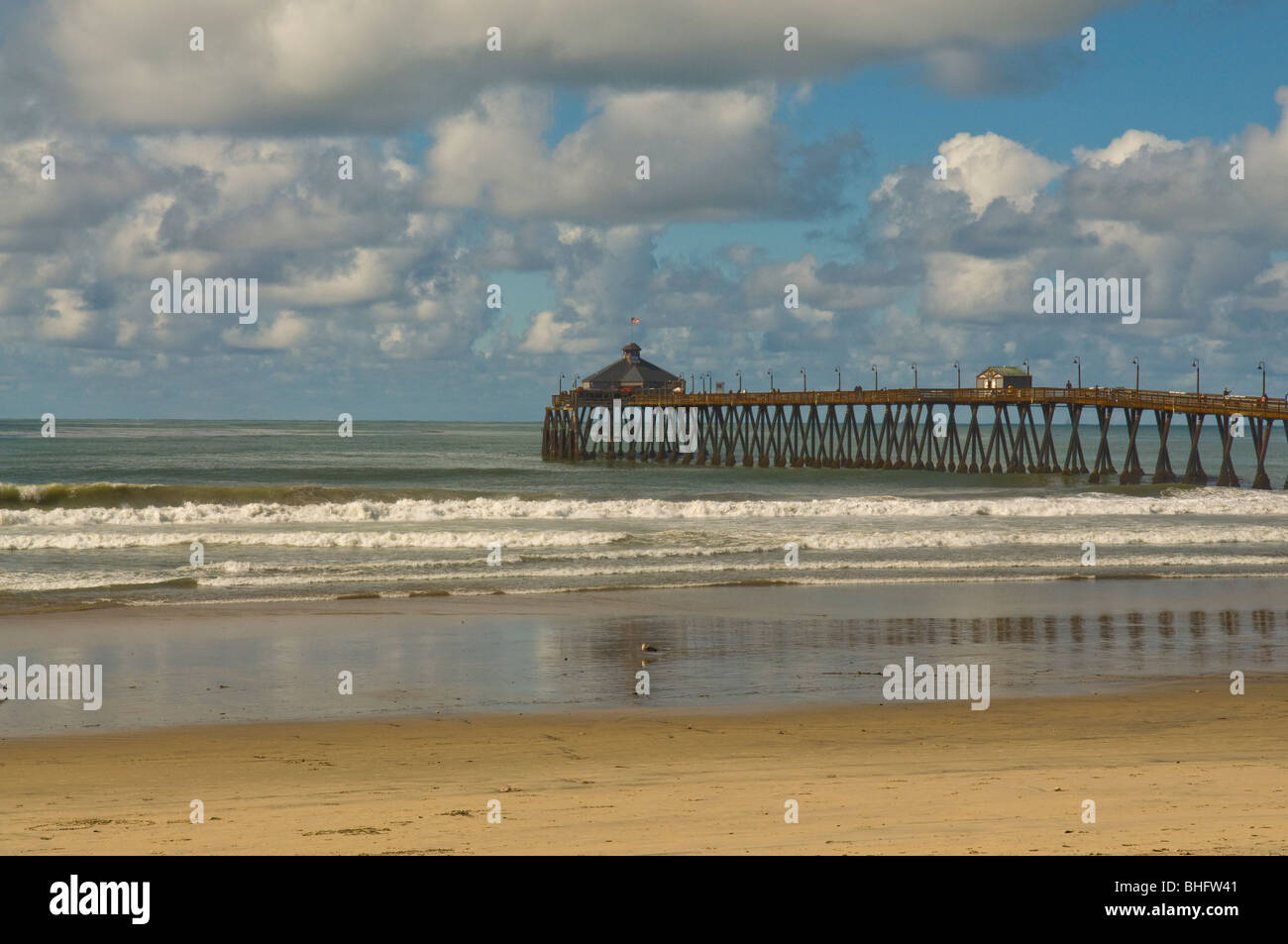 Imperial Beach in California e il molo Foto Stock