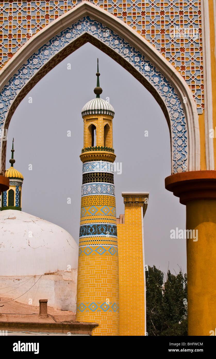 Bellissima architettura islamica a Kashgar. Foto Stock