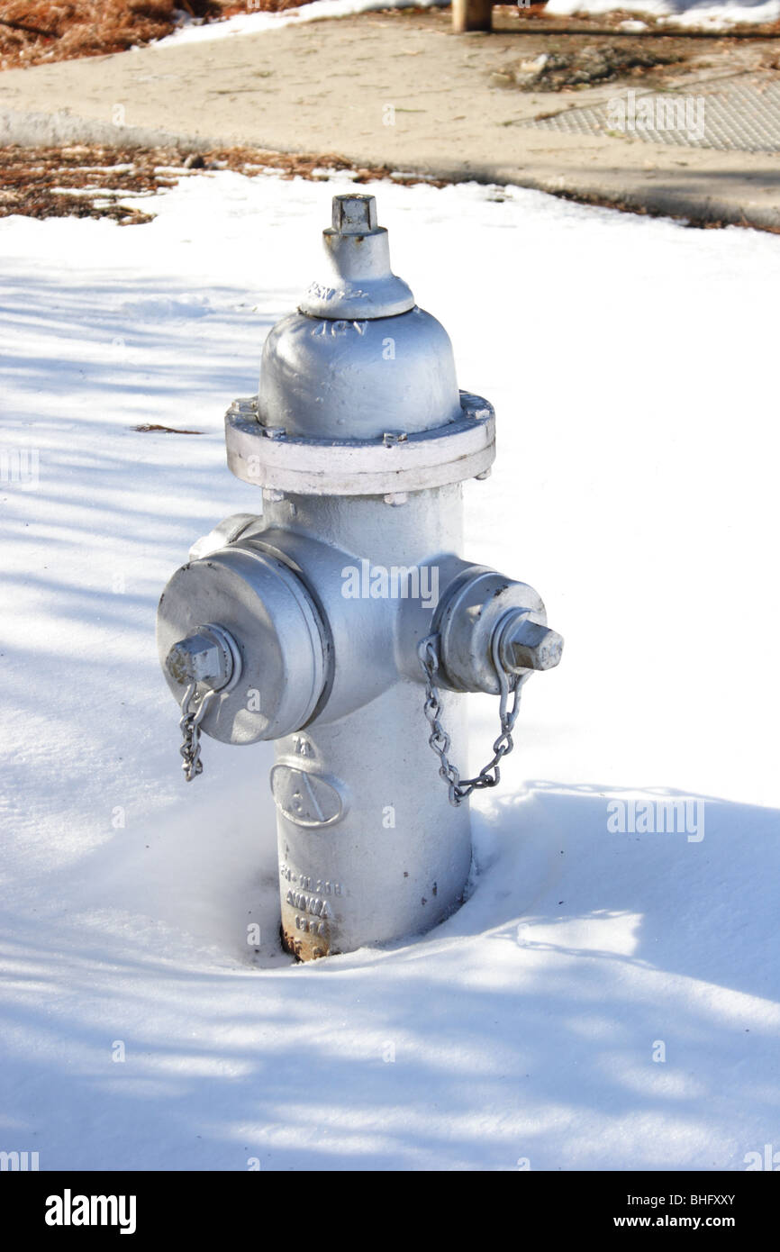 Idrante di fuoco nella neve Foto Stock