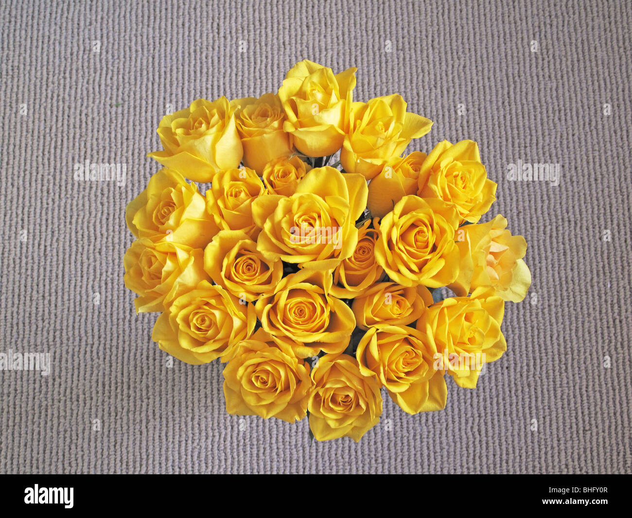Giallo bouquet di rose Foto Stock