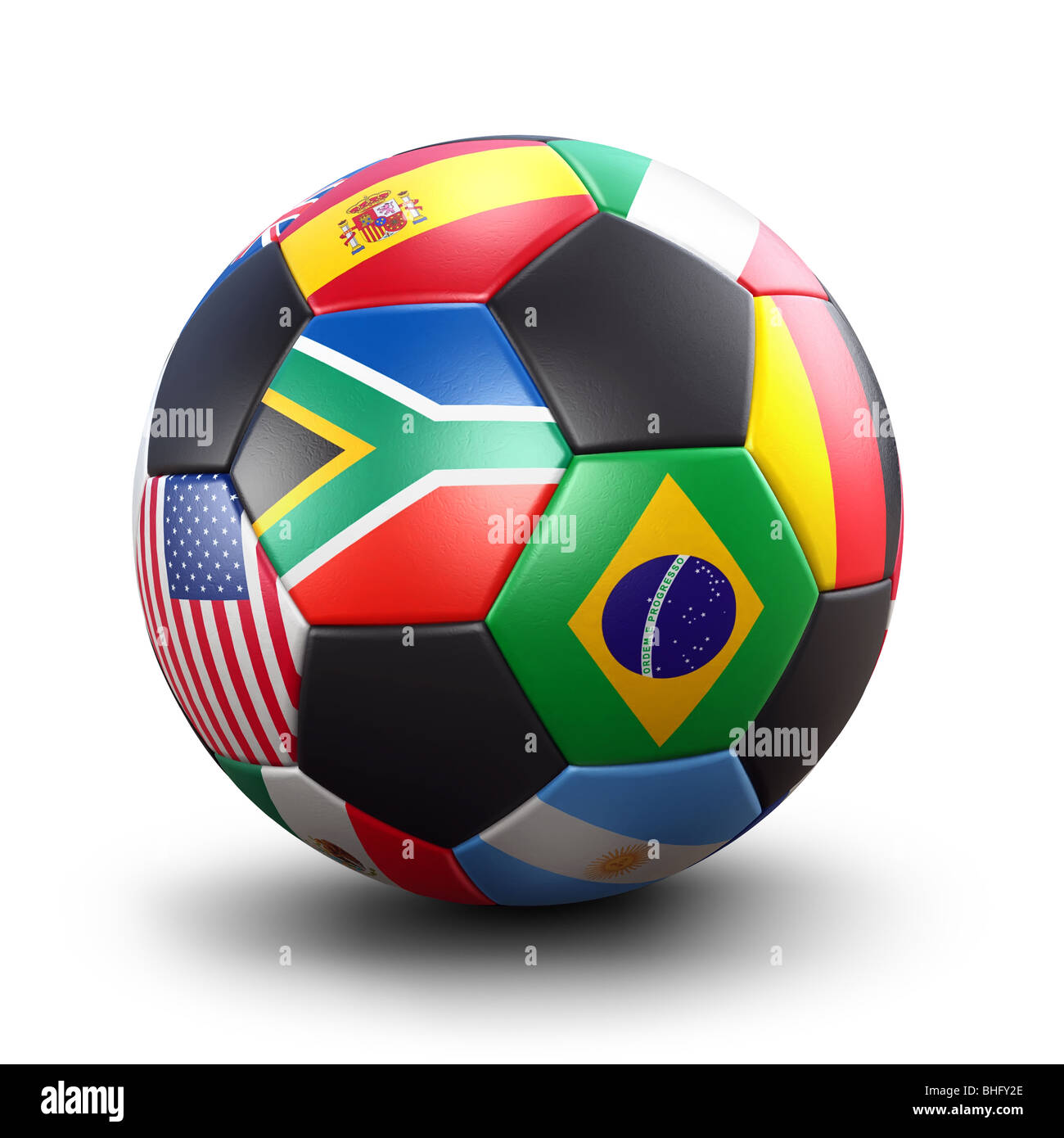 Coppa del Mondo FIFA Sud Africa 2010 sfera (3d'illustrazione) Foto Stock