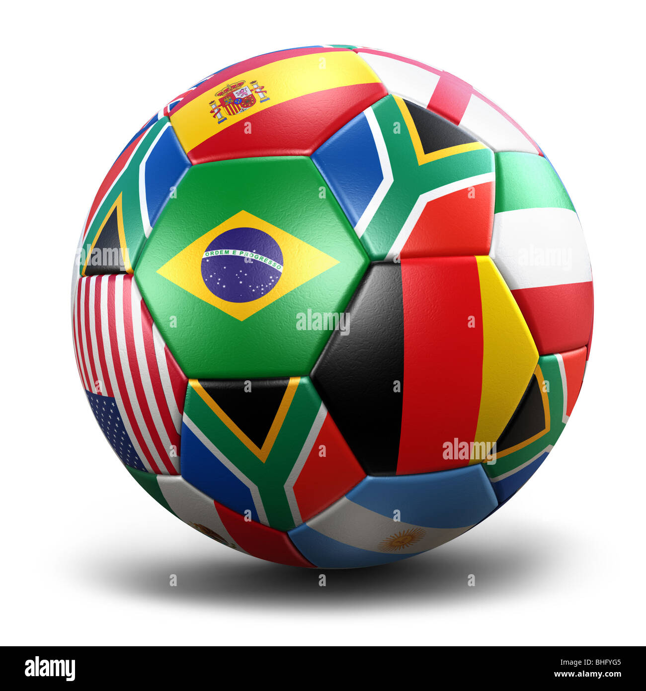 Coppa del Mondo FIFA Sud Africa 2010 sfera (3d'illustrazione) Foto Stock