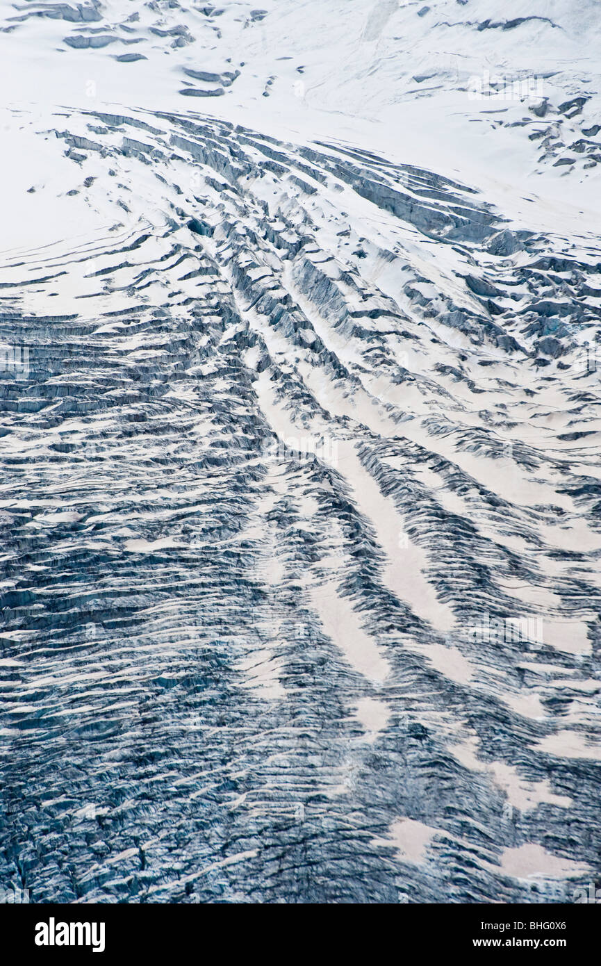 Ghiacciaio Gorner, Pennine, Zermatt, Vallese, Svizzera Foto Stock