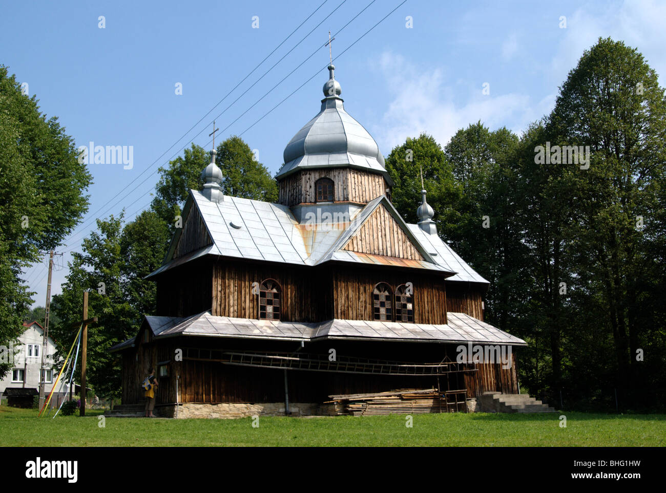 Chiesa di legno ex ortodossi Foto Stock