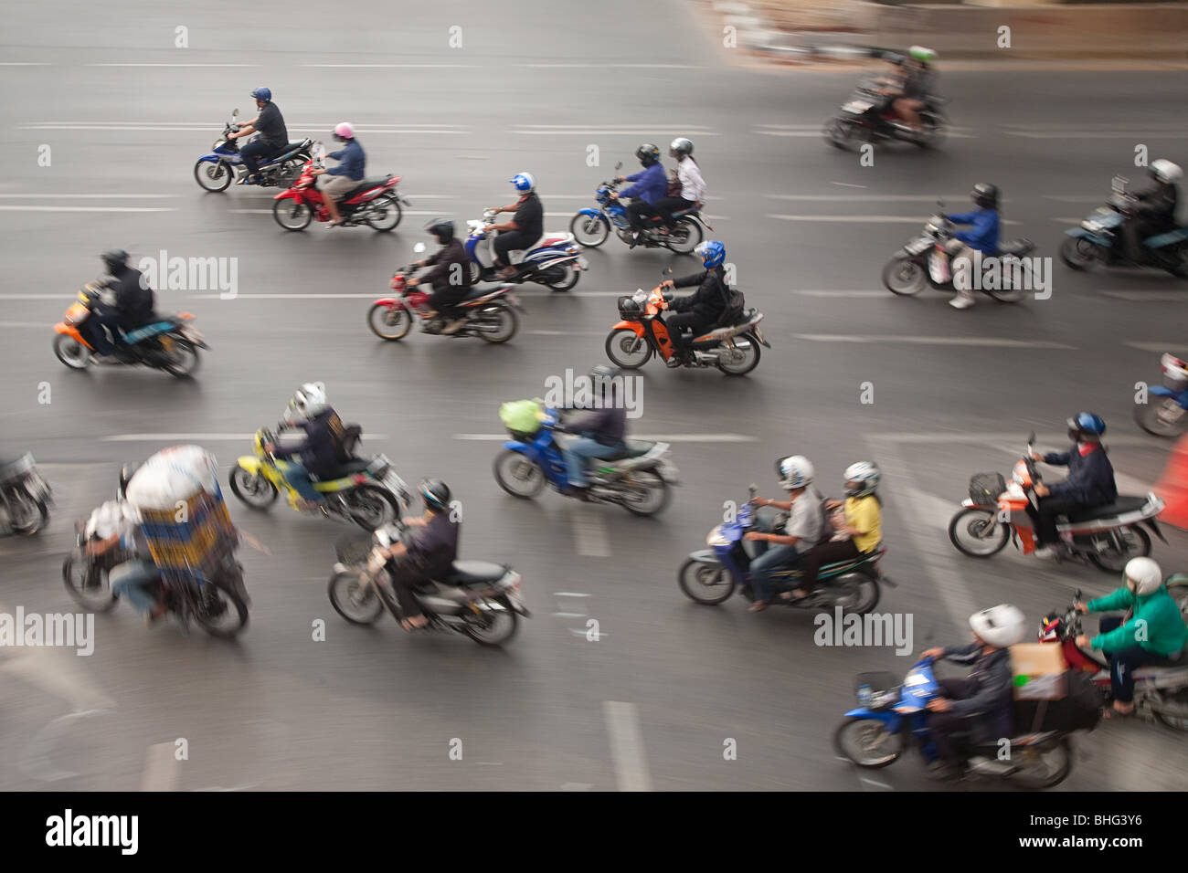 Motocicli a Bangkok Foto Stock