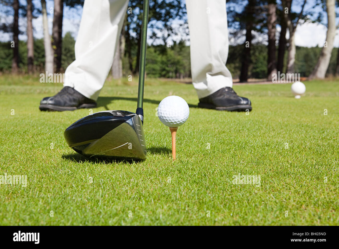 Immagine ritagliata di un giocatore di golf Foto Stock