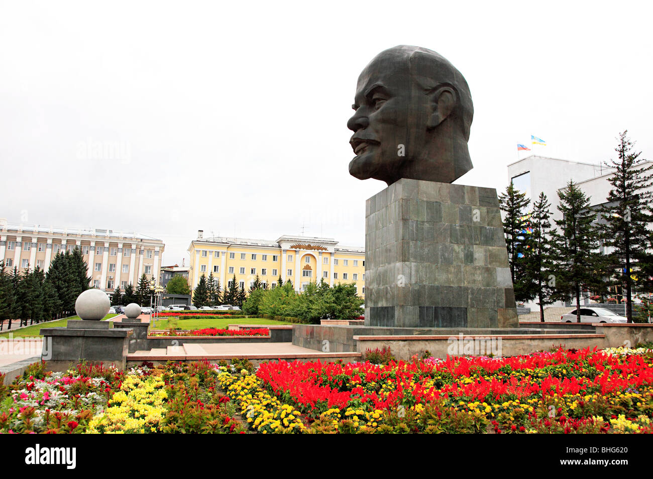 Monumento a Lenin ULAN UDE Foto Stock