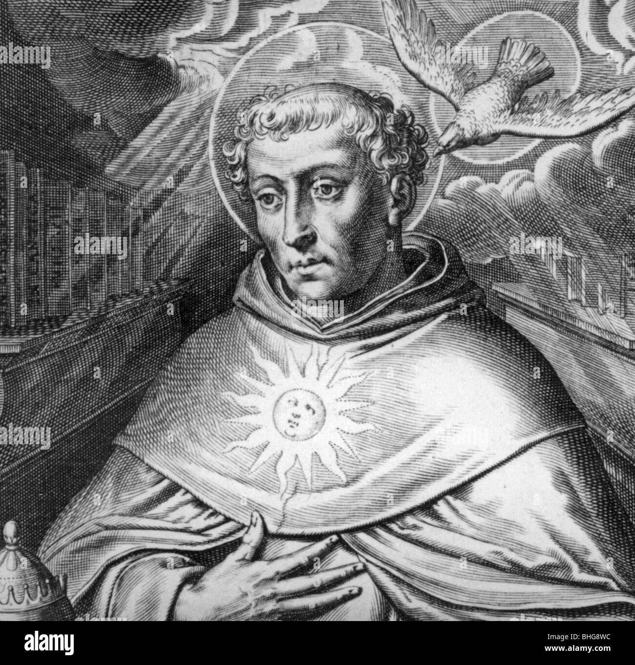 San Tommaso d Aquino - Italiano filosofo scolastico e teologo (1225-74) Foto Stock