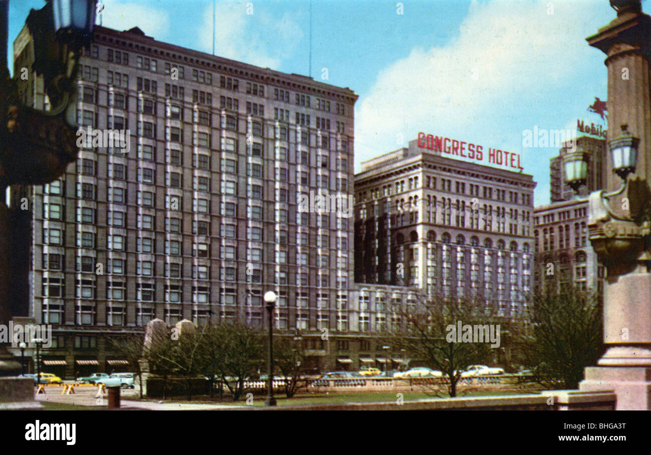 Il Pick-Congress Hotel di Chicago, Illinois, USA, 1954. Artista: sconosciuto Foto Stock