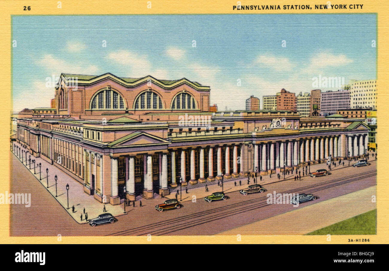 Stazione di Pennsylvania, la città di New York, New York, USA, 1933. Artista: sconosciuto Foto Stock