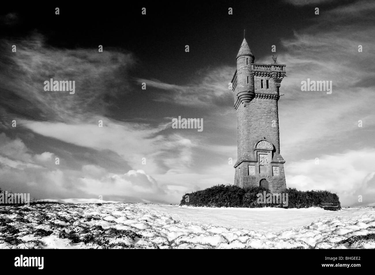 Fotografia paesaggio di Airlie monumento, Angus, Scozia Foto Stock