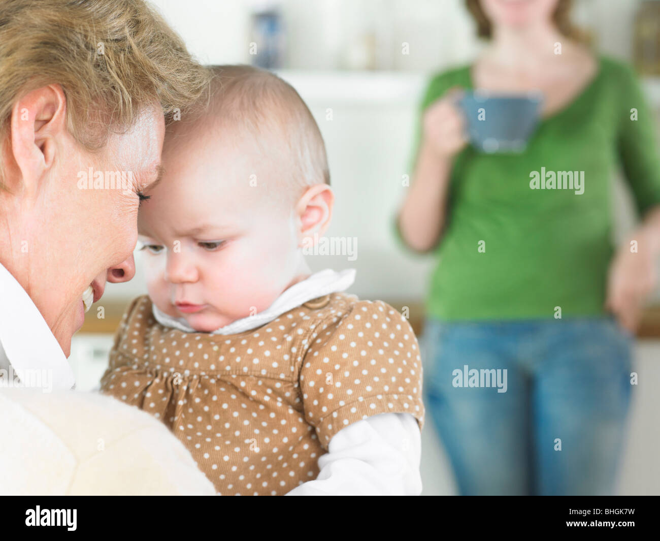 Nonna e baby Foto Stock