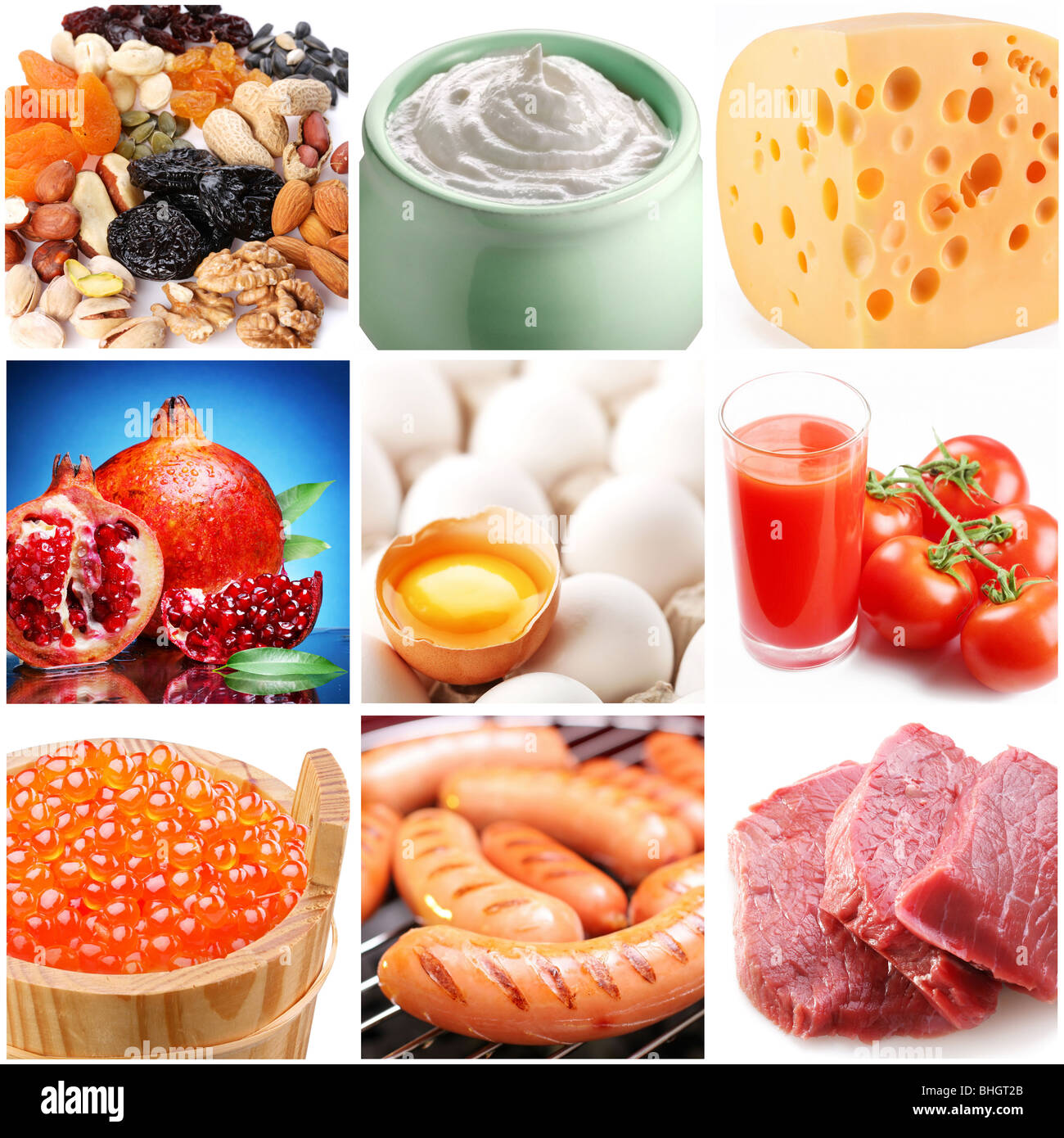 Raccolta di immagini sul tema della "alimentare" Foto Stock