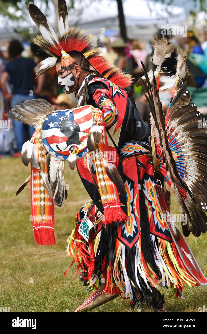 Pow Wow nativo americano, Taos Pueblo, Taos, New Mexico. Foto Stock