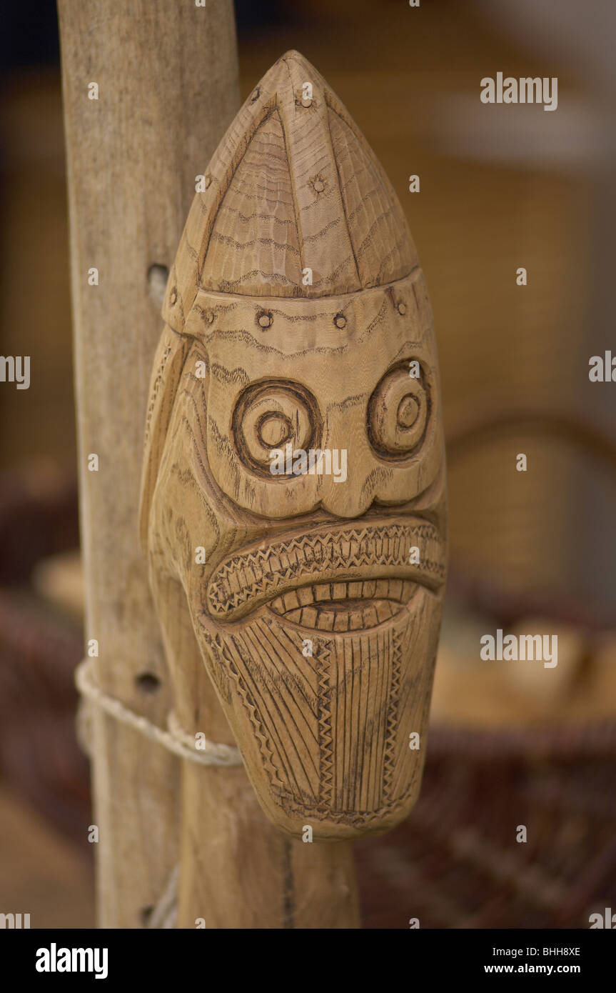 Battaglia hastings rievocazione intaglio del legno Foto Stock