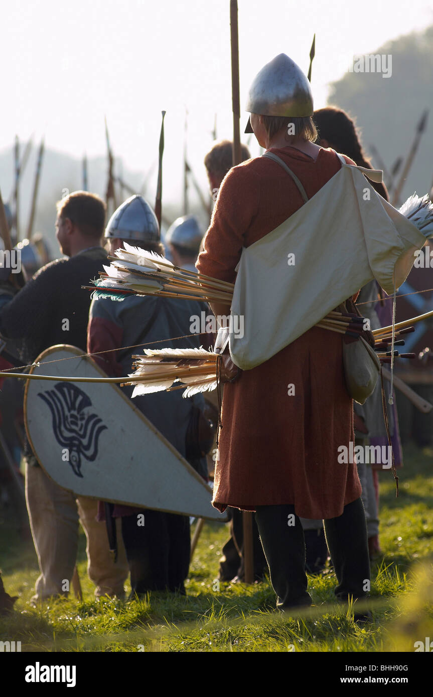 Battaglia hastings rievocazione Foto Stock