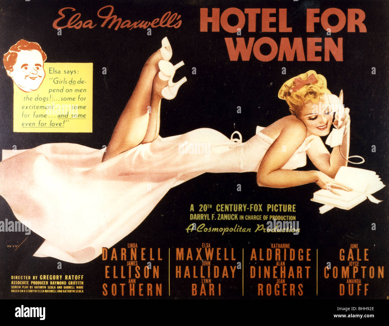 HOTEL PER LE DONNE - Poster per 1939 TCF film con artwork da Vargas Foto Stock
