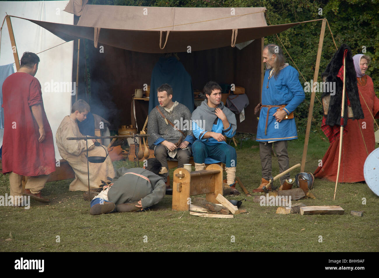 Battaglia hastings rievocazione Foto Stock