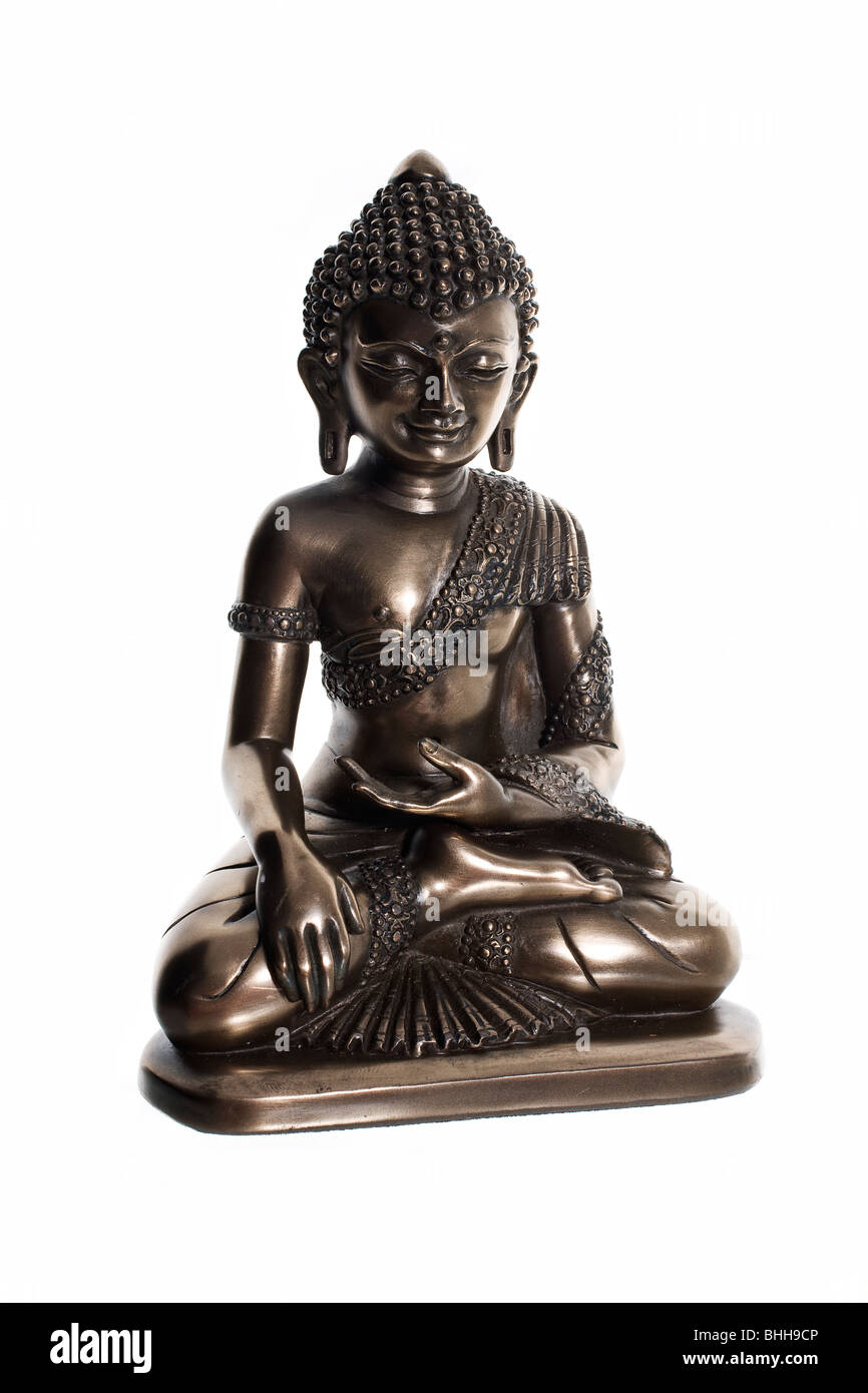 Una statuetta di Buddha. Foto Stock