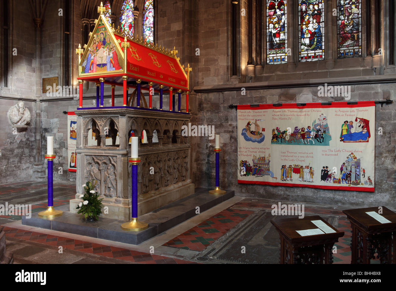 Il Santuario di San Tommaso de Cantilupe presso la Cattedrale di Hereford in Inghilterra. Foto Stock