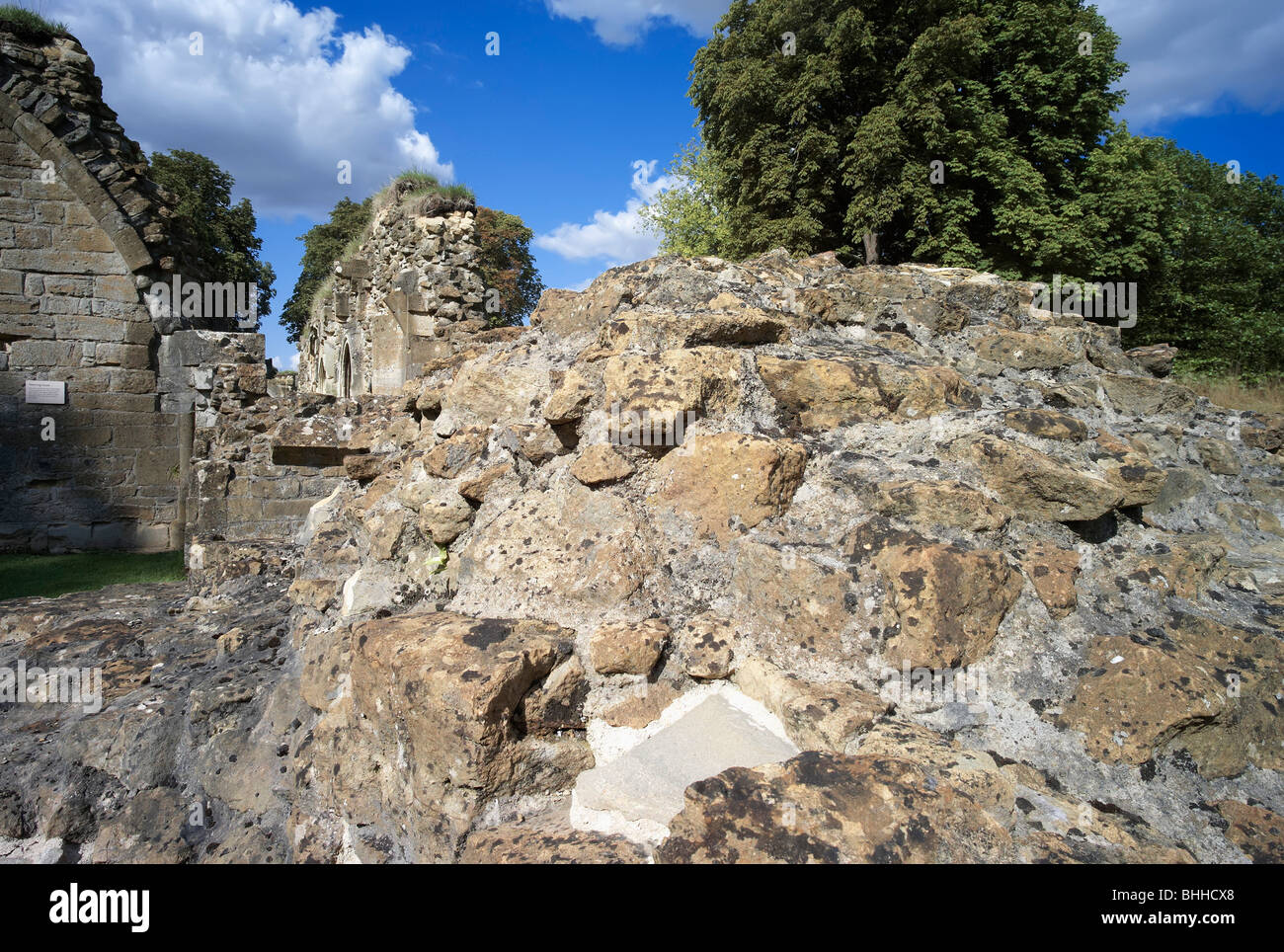 Le rovine della cistercense abbazia di hailes winchcombe gloucestershire England Regno Unito Foto Stock