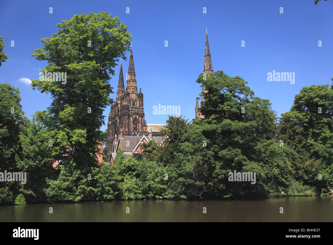 La cattedrale e il vescovo la Peschiera, Lichfield, Staffordshire Foto Stock