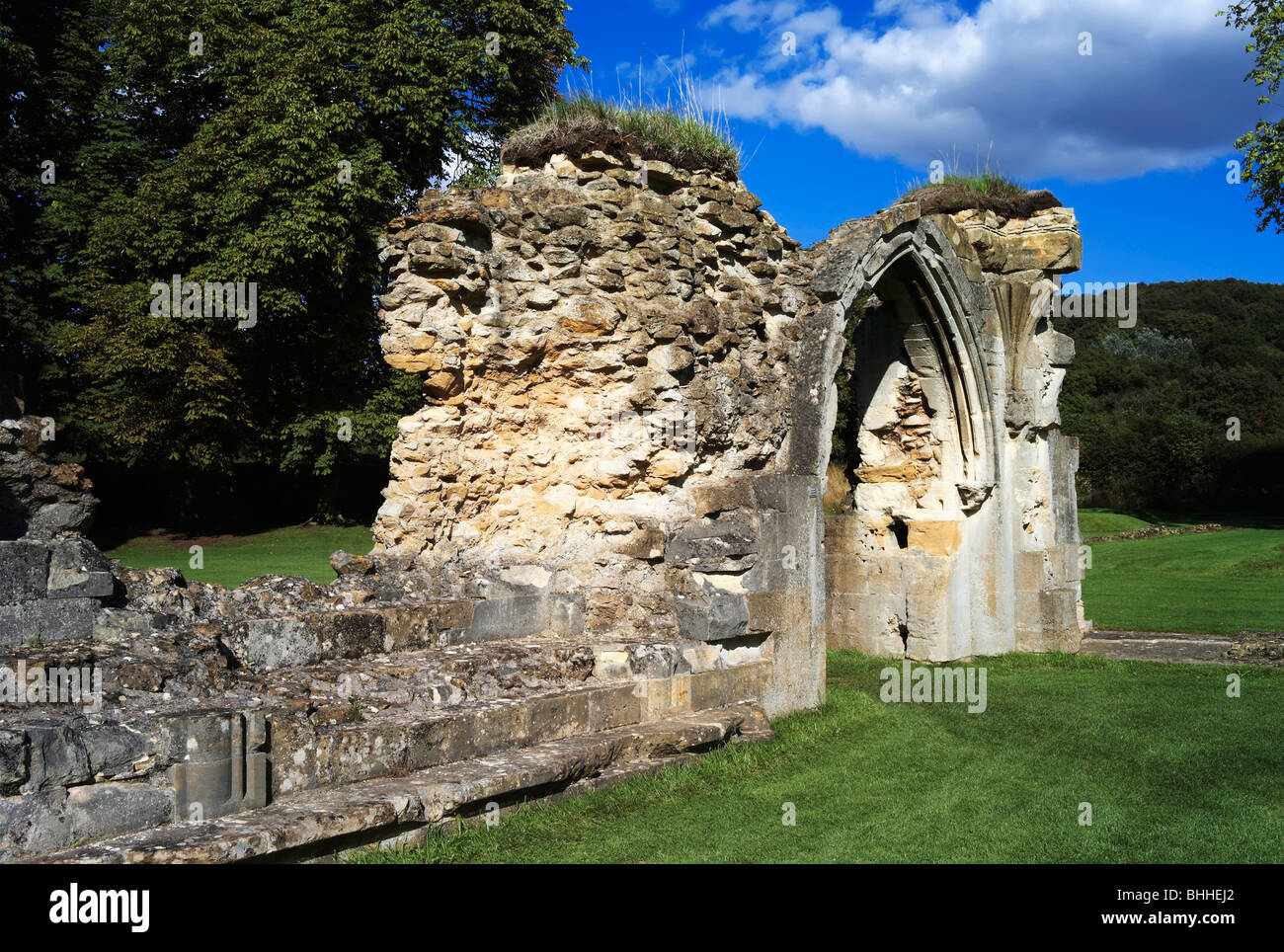 Le rovine della cistercense abbazia di hailes winchcombe gloucestershire England Regno Unito Foto Stock