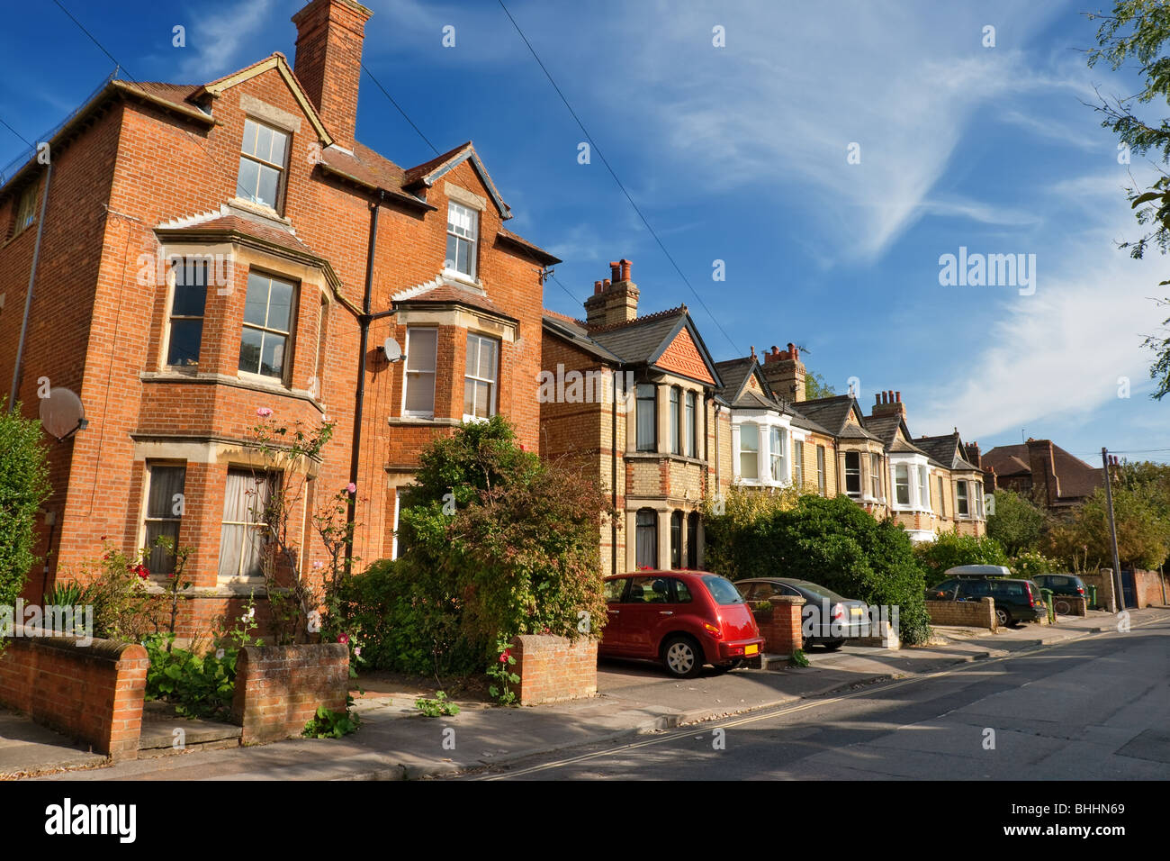 Case inglesi Foto Stock