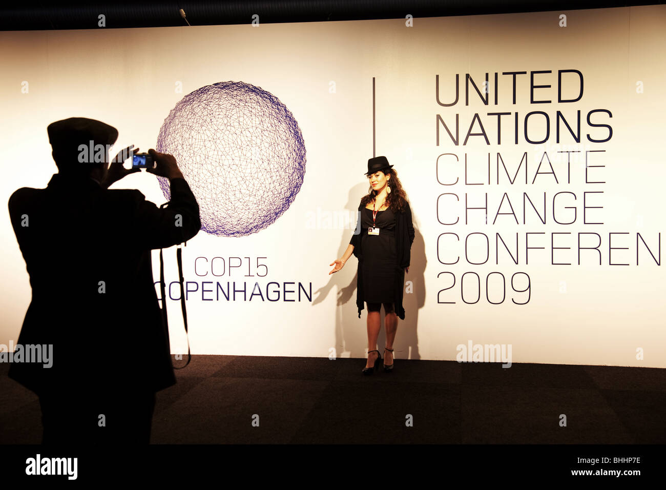 Il vertice ONU sul Cambiamento Climatico,la COP15, si è tenuto a Copenhagen. La sala principale è stato il centro Bella. Foto Stock