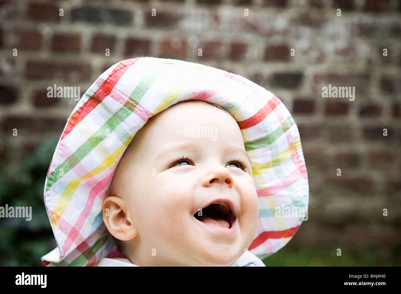 risata del bambino Foto Stock