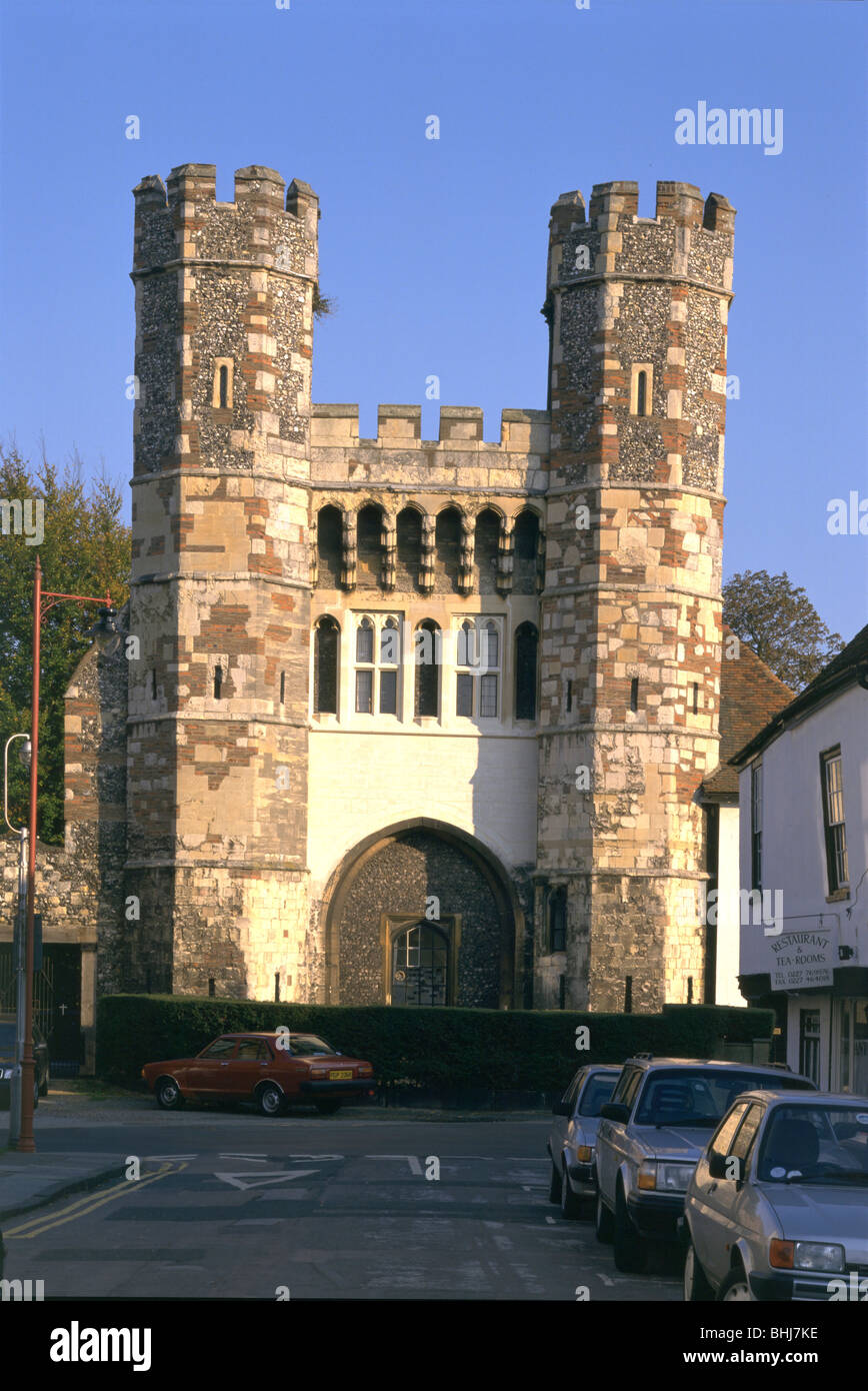 Il cimitero di gate, St Augustine's Abbey, Canterbury, nel Kent, 1996. Artista: J Bailey Foto Stock