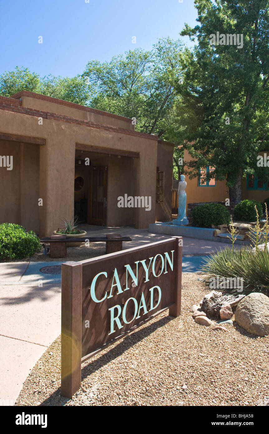 Distretto artistico di Canyon Road santa Fe, New Mexico. Foto Stock