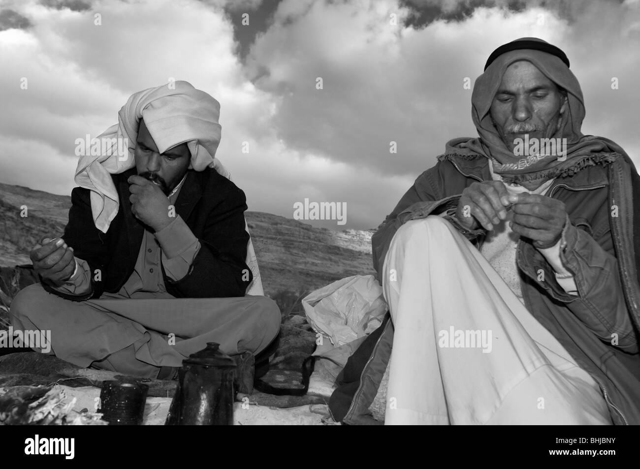 Il Sinai beduini popolo del deserto Foto Stock