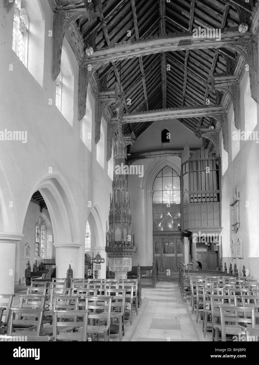 Chiesa di Santa Maria, Ufford, Suffolk,1960. Artista: Laurence Goldman Foto Stock