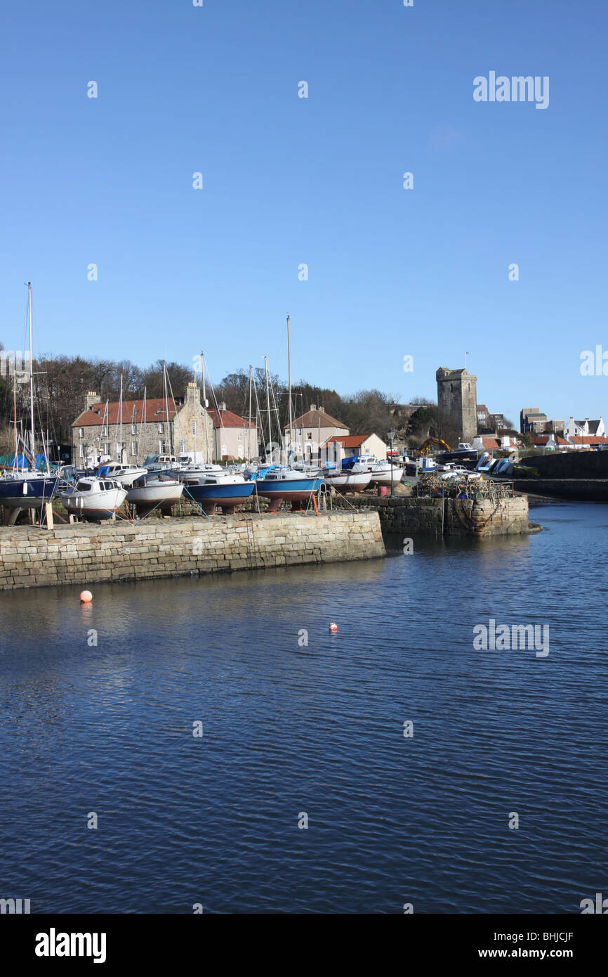 Dysart harbour fife scozia gennaio 2010 Foto Stock