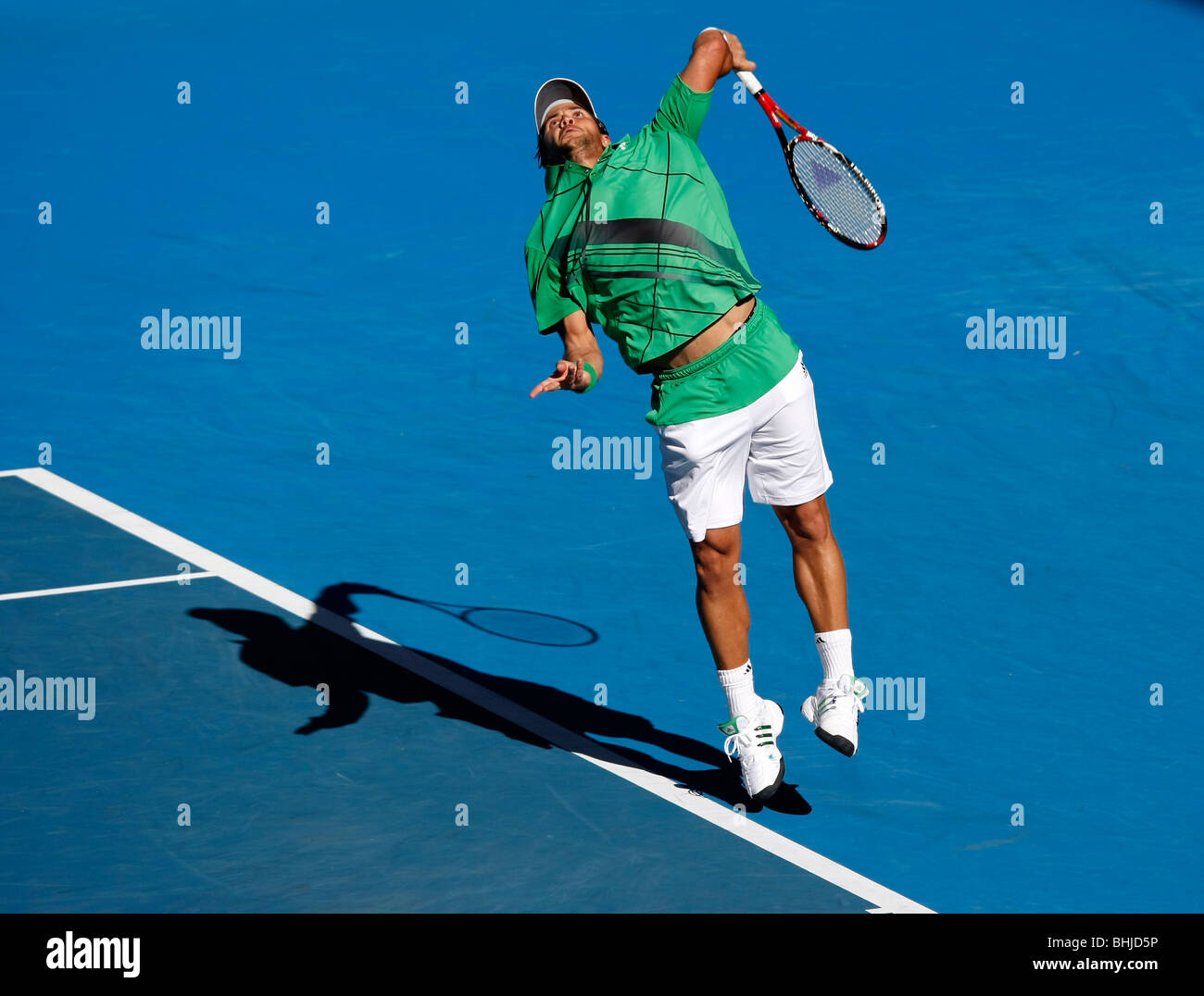 Fernando Verdasco (ESP) presso l'Australian Open 2010 a Melbourne, Australia Foto Stock